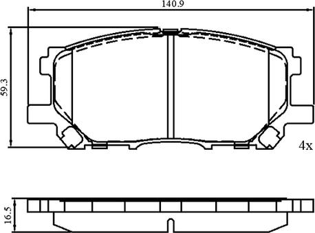 Magneti Marelli 363700201316 - Bremžu uzliku kompl., Disku bremzes autospares.lv