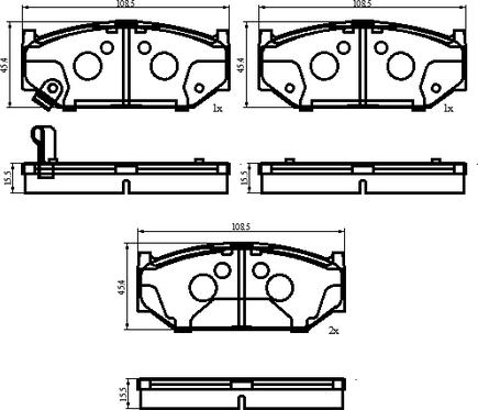 NATIONAL NP3028 - Bremžu uzliku kompl., Disku bremzes www.autospares.lv