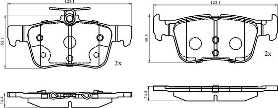 National NP3027 - Bremžu uzliku kompl., Disku bremzes www.autospares.lv