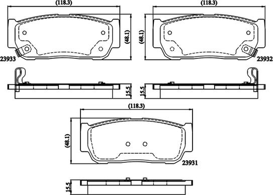 National NP3079 - Bremžu uzliku kompl., Disku bremzes www.autospares.lv