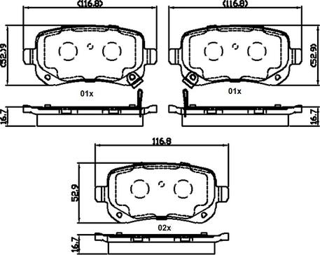 National NP3074 - Bremžu uzliku kompl., Disku bremzes www.autospares.lv