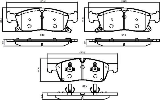 National NP3075 - Bremžu uzliku kompl., Disku bremzes www.autospares.lv