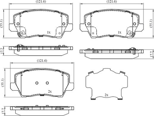 National NP3073 - Bremžu uzliku kompl., Disku bremzes autospares.lv