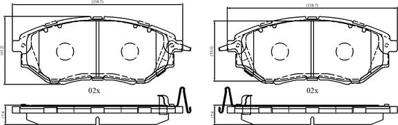 National NP3072 - Brake Pad Set, disc brake www.autospares.lv