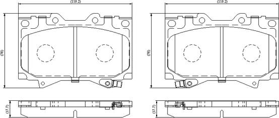 National NP3109 - Bremžu uzliku kompl., Disku bremzes www.autospares.lv