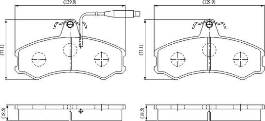 National NP3103 - Bremžu uzliku kompl., Disku bremzes www.autospares.lv