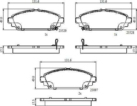 National NP3111 - Brake Pad Set, disc brake www.autospares.lv