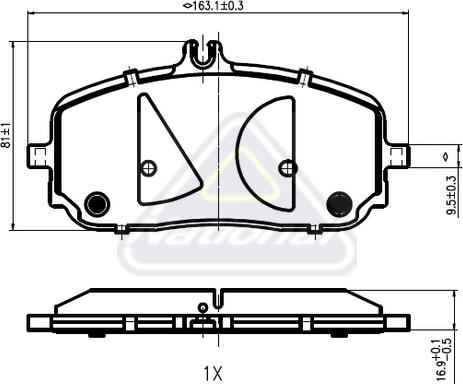 National NP3129 - Bremžu uzliku kompl., Disku bremzes www.autospares.lv