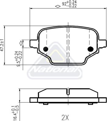 National NP3126 - Bremžu uzliku kompl., Disku bremzes www.autospares.lv