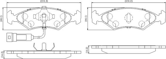 National NP3120 - Тормозные колодки, дисковые, комплект www.autospares.lv