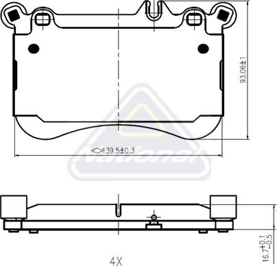 National NP3127 - Bremžu uzliku kompl., Disku bremzes www.autospares.lv