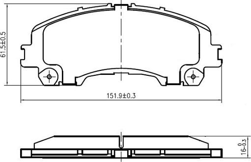 NATIONAL NP2992 - Bremžu uzliku kompl., Disku bremzes www.autospares.lv