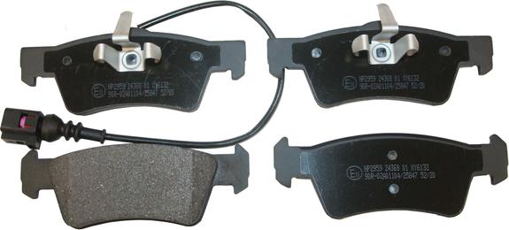 National NP2959 - Brake Pad Set, disc brake www.autospares.lv