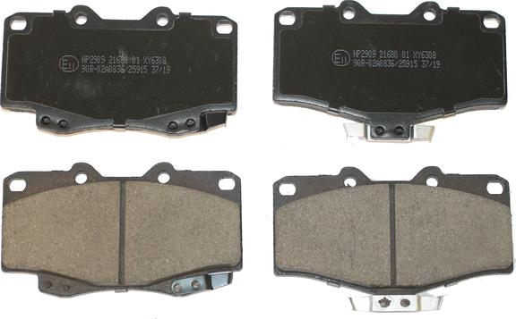 National NP2909 - Brake Pad Set, disc brake www.autospares.lv