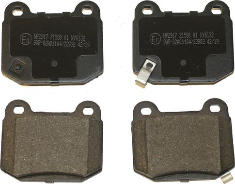 National NP2917 - Brake Pad Set, disc brake www.autospares.lv