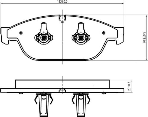 National NP2983 - Bremžu uzliku kompl., Disku bremzes www.autospares.lv