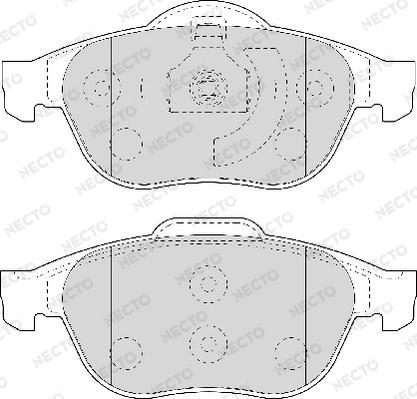 Necto FD6990A - Тормозные колодки, дисковые, комплект www.autospares.lv