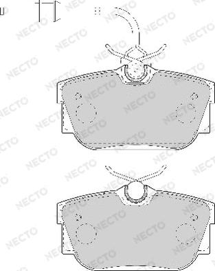 Necto FD6997A - Тормозные колодки, дисковые, комплект www.autospares.lv