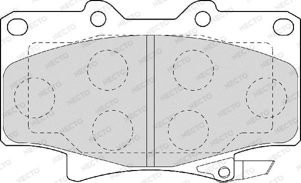 Necto FD6942A - Bremžu uzliku kompl., Disku bremzes www.autospares.lv