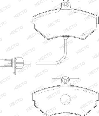 Necto FD6902A - Тормозные колодки, дисковые, комплект www.autospares.lv