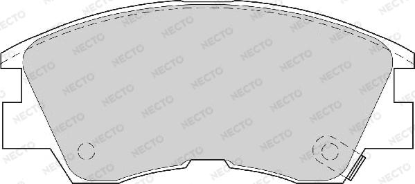 Necto FD6461A - Тормозные колодки, дисковые, комплект www.autospares.lv