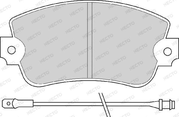 Necto FD658A - Тормозные колодки, дисковые, комплект www.autospares.lv