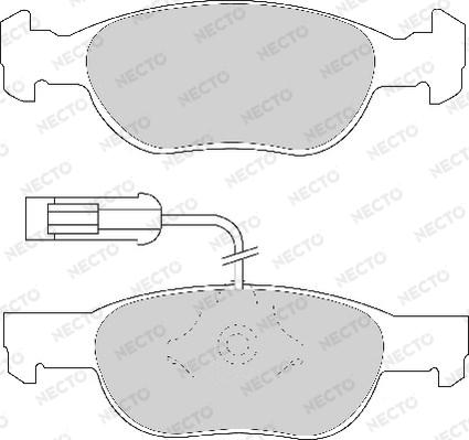 Necto FD6643A - Тормозные колодки, дисковые, комплект www.autospares.lv