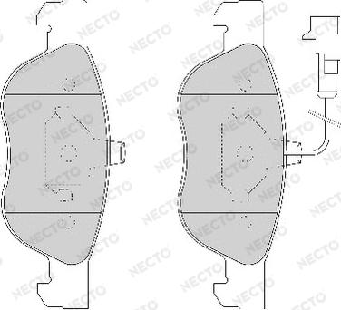 Necto FD6655A - Bremžu uzliku kompl., Disku bremzes www.autospares.lv