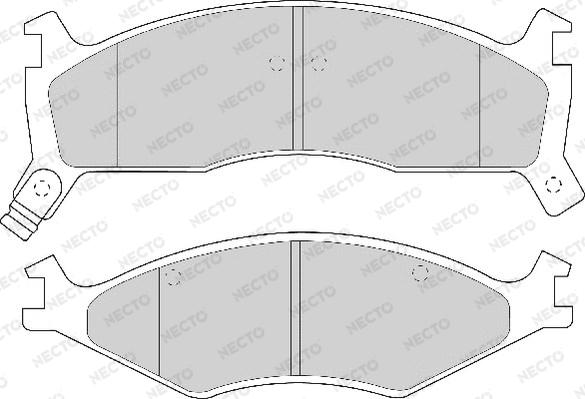 Necto FD6652A - Bremžu uzliku kompl., Disku bremzes autospares.lv