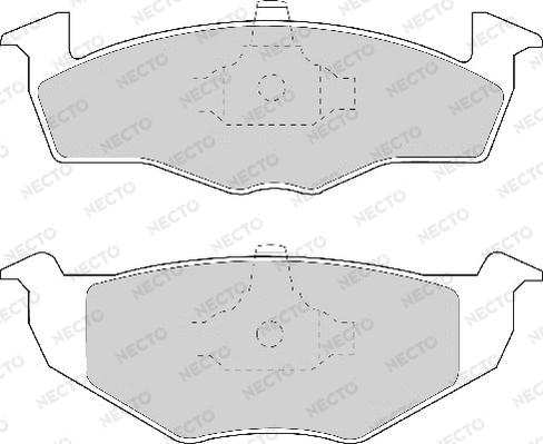 Necto FD6680A - Тормозные колодки, дисковые, комплект www.autospares.lv