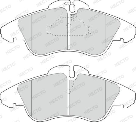 Necto FD6675A - Тормозные колодки, дисковые, комплект www.autospares.lv