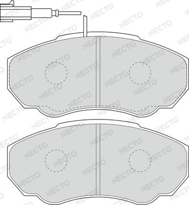 Necto FD6895V - Тормозные колодки, дисковые, комплект www.autospares.lv