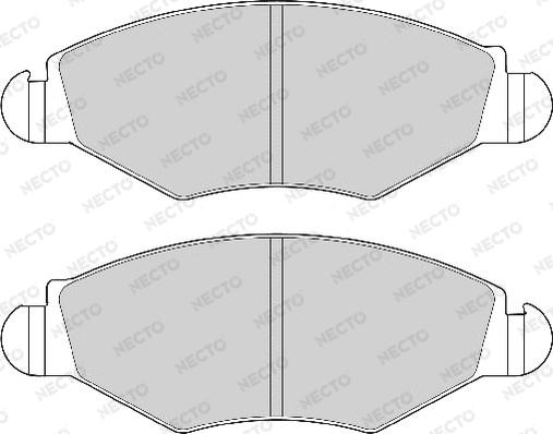 Necto FD6847A - Тормозные колодки, дисковые, комплект www.autospares.lv