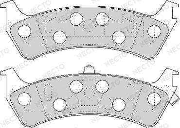 Necto FD6816A - Bremžu uzliku kompl., Disku bremzes www.autospares.lv