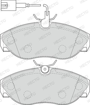 Necto FD6889V - Brake Pad Set, disc brake www.autospares.lv