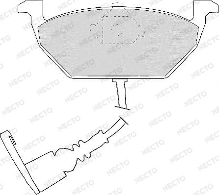 Necto FD6873A - Тормозные колодки, дисковые, комплект www.autospares.lv