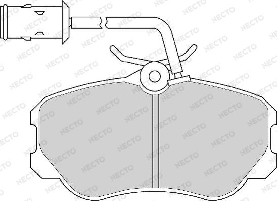 Necto FD6367A - Тормозные колодки, дисковые, комплект www.autospares.lv