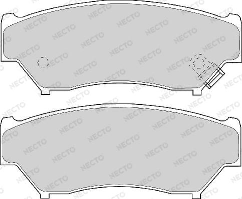 Necto FD6745A - Тормозные колодки, дисковые, комплект www.autospares.lv