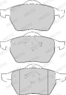 Necto FD6764A - Brake Pad Set, disc brake www.autospares.lv