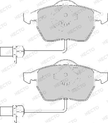 Necto FD6786A - Bremžu uzliku kompl., Disku bremzes autospares.lv