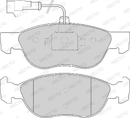 Necto FD6734A - Bremžu uzliku kompl., Disku bremzes autospares.lv