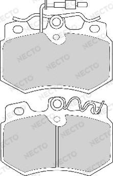 Necto FD250A - Bremžu uzliku kompl., Disku bremzes autospares.lv