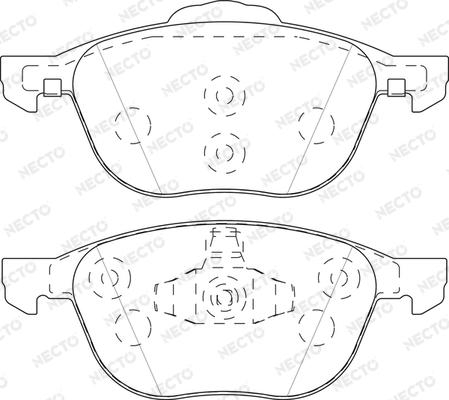 Necto FD7490A - Тормозные колодки, дисковые, комплект www.autospares.lv