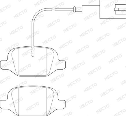 Necto FD7492A - Тормозные колодки, дисковые, комплект www.autospares.lv