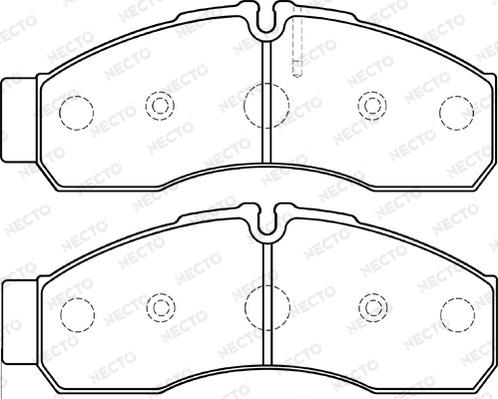 Necto FD7444V - Brake Pad Set, disc brake www.autospares.lv