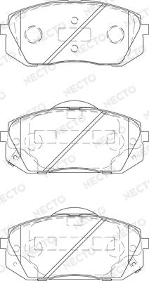 Necto FD7405A - Тормозные колодки, дисковые, комплект www.autospares.lv