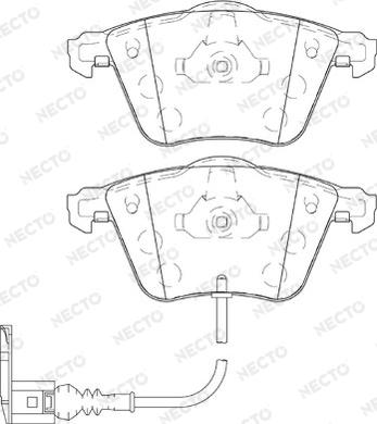 Necto FD7426A - Bremžu uzliku kompl., Disku bremzes autospares.lv