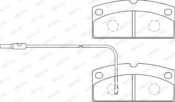 Necto FD7474A - Тормозные колодки, дисковые, комплект www.autospares.lv