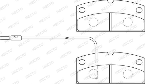 Necto FD7475A - Тормозные колодки, дисковые, комплект www.autospares.lv