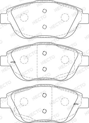 Necto FD7472A - Тормозные колодки, дисковые, комплект www.autospares.lv